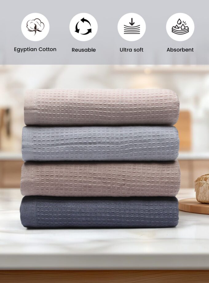 Waffle Cotton Kitchen Towels