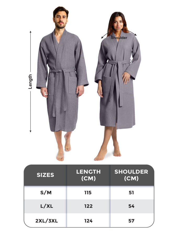 Waffle Bathrobe for Men and Women